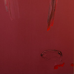 「真紅之杜」Pure Red Forest・Acrylic on canvas